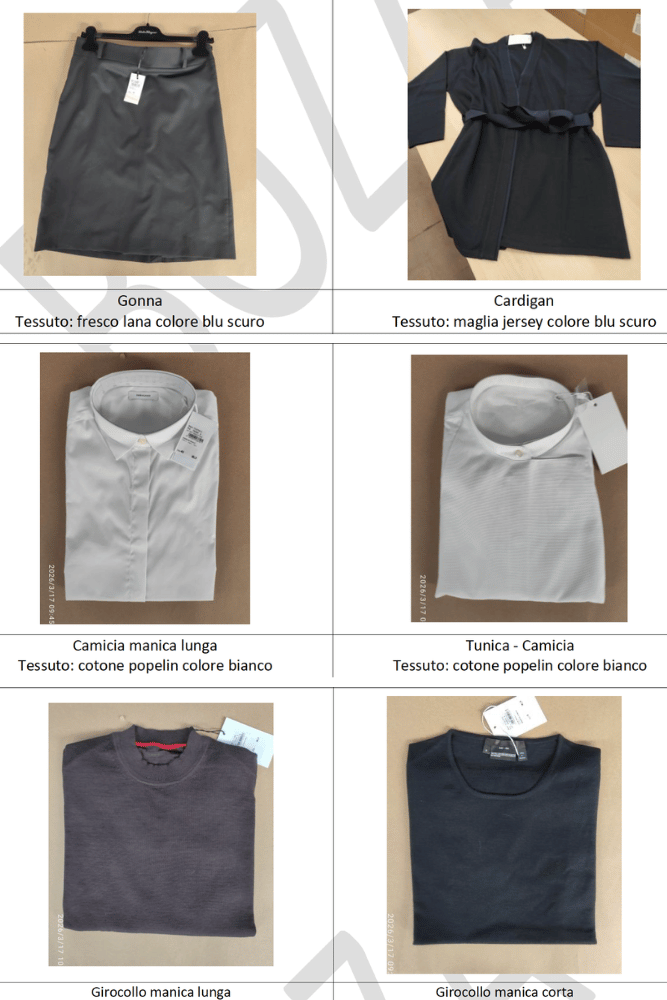 Abbigliamento donna in kit con abbigliamento uomo (composizione mista, non è possibile scegliere materiali e taglie distinte)