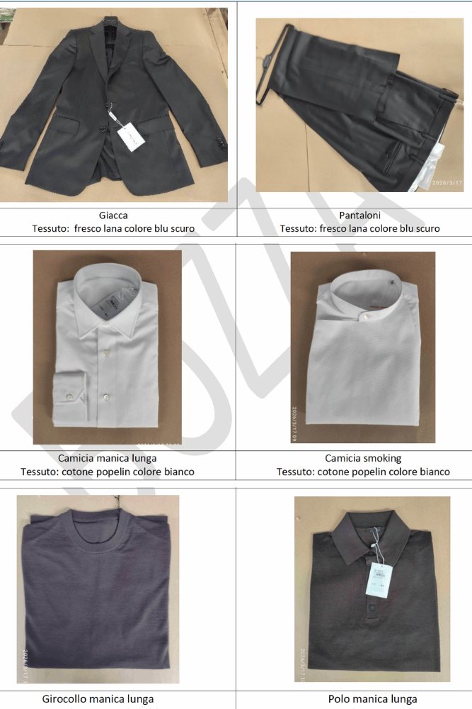 Abbigliamento uomo in kit con abbigliamento donna (composizione mista, non è possibile scegliere materiali e taglie distinte)
